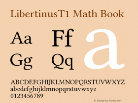 LibertinusT1 Math Book Version 6.2 Font Sample