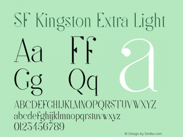SF Kingston Extra Light Version 1.000图片样张