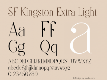 SF Kingston Extra Light Version 1.000图片样张