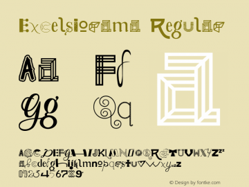 Excelsiorama Regular Version 1.000 Font Sample