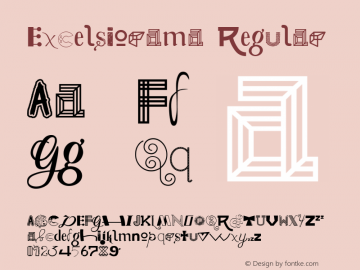 Excelsiorama Regular Version 1.000 Font Sample
