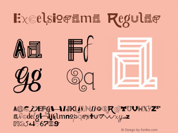 Excelsiorama Regular Version 1.000 Font Sample