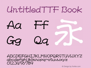 UntitledTTF Book Version 1.0图片样张