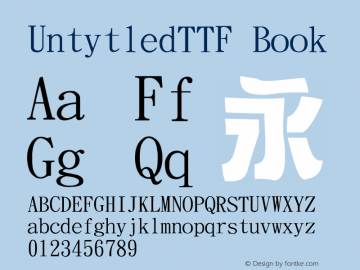 UntitledTTF Book Version 1.0 Font Sample