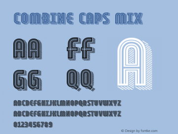 Combine Caps Mix Version 1.000 Font Sample