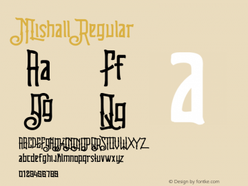 Mishall Regular Version 1.00 2016 Font Sample