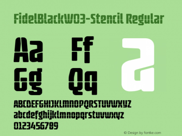 FidelBlackW03-Stencil Regular Version 1.00图片样张