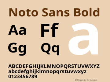 Noto Sans Bold Version 1.04图片样张