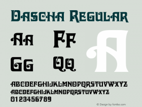 Dascha Regular IAUC-1 Font Sample