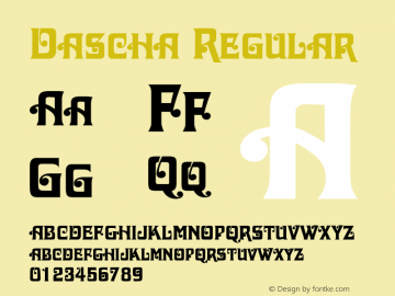 Dascha Regular The IMSI MasterFonts Collection, tm 1995, 1996 IMSI (International Microcomputer Software Inc.) Font Sample