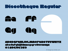 Discotheque Regular The IMSI MasterFonts Collection, tm 1995 IMSI图片样张