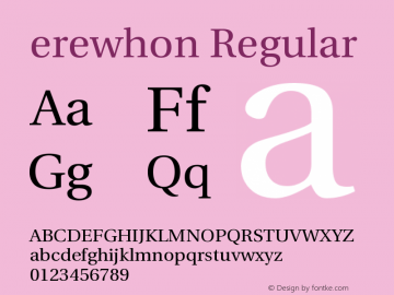 erewhon Regular Version 1.0.0 Font Sample