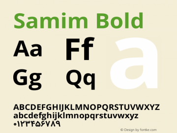 Samim Bold Version 1.0.2 Font Sample