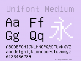 Unifont Medium Version 9.0.02图片样张