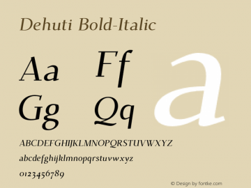 Dehuti Bold-Italic Version 1图片样张