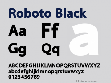 Roboto Black Version 2.00 June 3, 2016 Font Sample