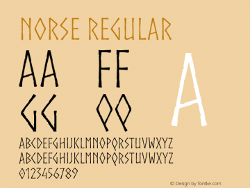 Norse Regular Version 2.100 Font Sample