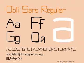 Obti Sans Regular Version 1.0图片样张