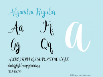 Alejandra Regular 001.000 Font Sample