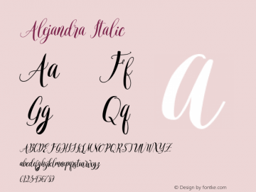 Alejandra Italic 001.000图片样张