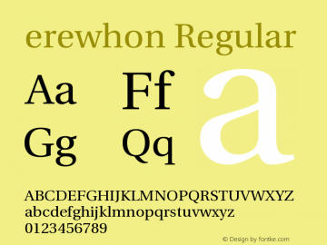 erewhon Regular Version 1.0.0 Font Sample