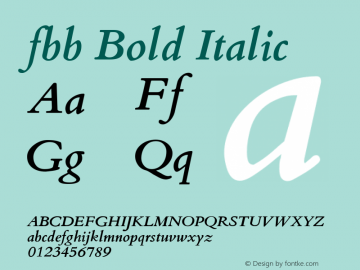 fbb Bold Italic Version 0.991图片样张