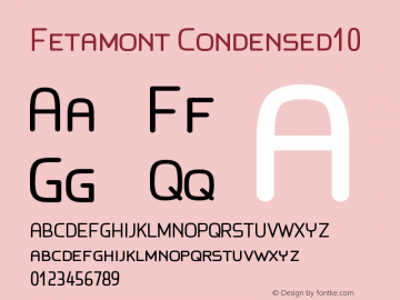 Fetamont Condensed10 Version 1.5图片样张