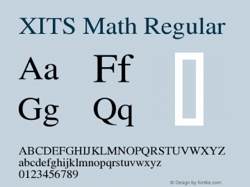 XITS Math Regular Version 1.108图片样张