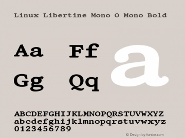 Linux Libertine Mono O Mono Bold Version 5.1.7 Font Sample