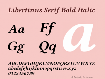 Libertinus Serif Bold Italic Version 6.2图片样张