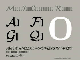 MathJax_Caligraphic Regular Version 1.1 Font Sample