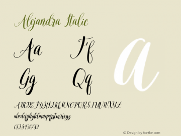 Alejandra Italic 001.000图片样张