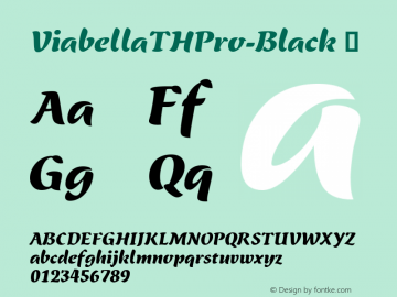 ViabellaTHPro-Black ☞ Version 1.001 2016;com.myfonts.easy.ef.viabellat-h-pro.black.wfkit2.version.4yhi Font Sample