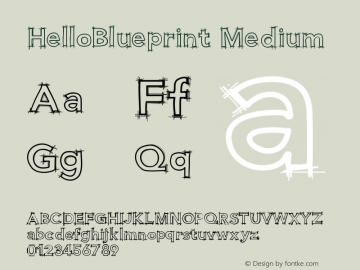 HelloBlueprint Medium Version 001.000 Font Sample