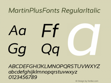 MartinPlusFonts RegularItalic Copyright (c) Martin Wenzel 2010-2015, MartinPlusFonts.com. All rights reserved. 			This is a webfont and may not be downloaded or installed on a computer for any other use other than the display within a browser.			This font