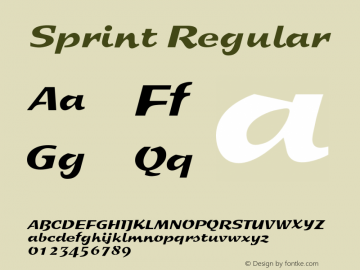 Sprint Regular 001.001 Font Sample