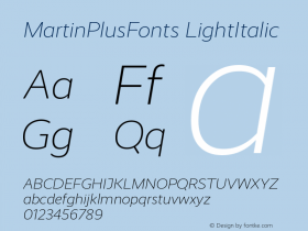 MartinPlusFonts LightItalic Copyright (c) Martin Wenzel 2010-2015, MartinPlusFonts.com. All rights reserved. 			This is a webfont and may not be downloaded or installed on a computer for any other use other than the display within a browser.			This font w