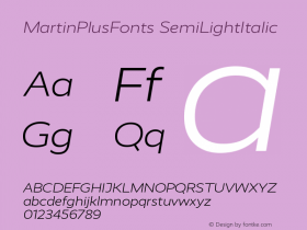 MartinPlusFonts SemiLightItalic Copyright (c) Martin Wenzel 2010-2015, MartinPlusFonts.com. All rights reserved. 			This is a webfont and may not be downloaded or installed on a computer for any other use other than the display within a browser.			This fo