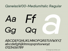 QanelasW00-MediumItalic Regular Version 1.00图片样张