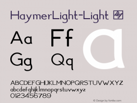 HaymerLight-Light ☞ Version 1.000 2010 initial release;com.myfonts.easy.gatf.haymer.light.wfkit2.version.3rtd Font Sample