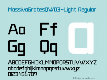 MassivaGrotesQW03-Light Regular Version 1.00 Font Sample