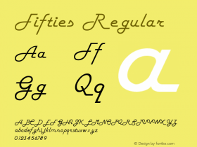 Fifties Regular The IMSI MasterFonts Collection, tm 1995 IMSI图片样张