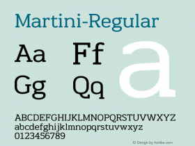 Martini-Regular ☞ Version 1.004;PS 001.004;hotconv 1.0.70;makeotf.lib2.5.58329;com.myfonts.easy.behaviour.martini.regular.wfkit2.version.4hN1 Font Sample