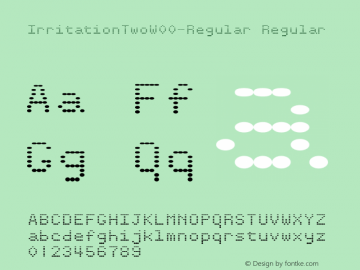 IrritationTwoW00-Regular Regular Version 4.10 Font Sample