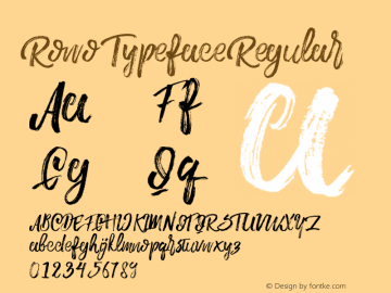 Rowo Typeface Regular Version 1.000 Font Sample