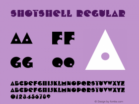 ShotShell Regular The IMSI MasterFonts Collection, tm 1995, 1996 IMSI (International Microcomputer Software Inc.)图片样张