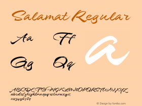 Salamat Regular Version 1.00 August 4, 2015, initial release Font Sample