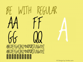 Be with Regular Version 1.000 Font Sample