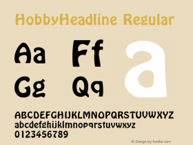 HobbyHeadline Regular Publisher's Paradise -- Media Graphics International Inc. Font Sample