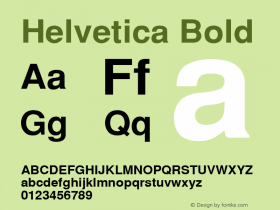 Helvetica Bold 001.004 Font Sample